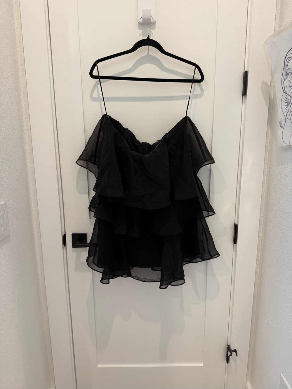 American Eagle Outfitters Black Layered Ruffle dress